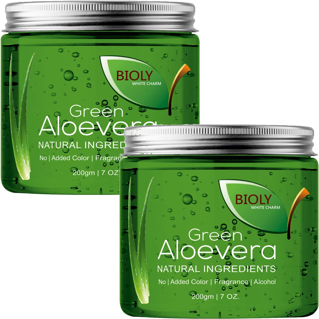 Bioly Aloe Vera Gel (400g) - 100% Pure Natural for Face, Hair Care, Sunburn Relief & Skin Hydration | Soothes Acne, Razor Bumps, Psoriasis, Eczema & Dry Skin | Perfect for After Sun Care, Daily Moisturizing & Hair Treatment