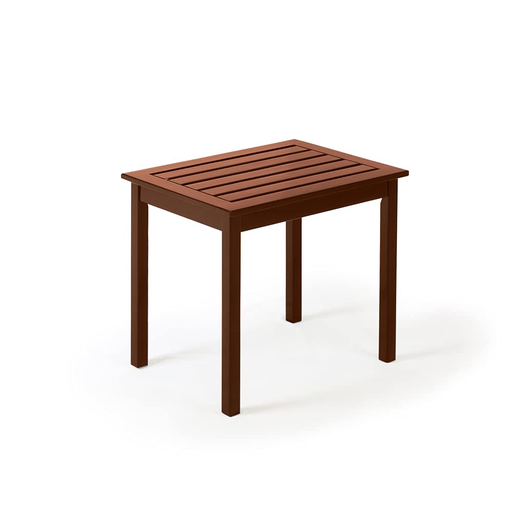 Cambridge Casual Solid Wood Bentley Patio Side Table - Rectangular Black Outdoor Coffee Table for Garden, Poolside & Patio Furniture Set