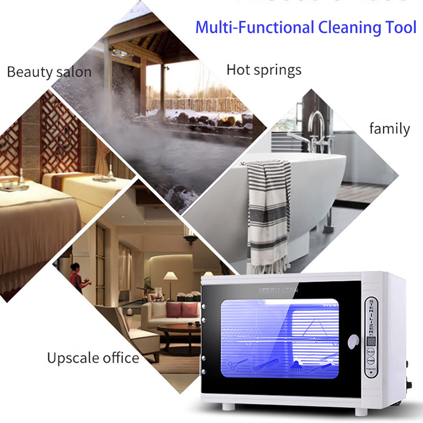 Professional 9L Large Capacity Nail Tool Sterilizer & Barber Sanitizer Cabinet - UV Sanitizing Box with Stainless Steel Tray for Spa, Salon & Beauty Tools - Perfect for Nail Salons, Barbershops & Home Use