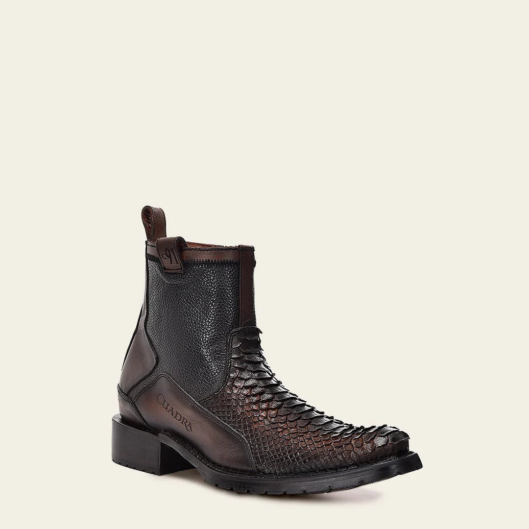 Vintage Fashion Men's Cowboy Boots - Genuine Python Skin Mid-Calf Boots for Western Style | Perfect for Rodeo, Country Music Festivals & Casual Wear