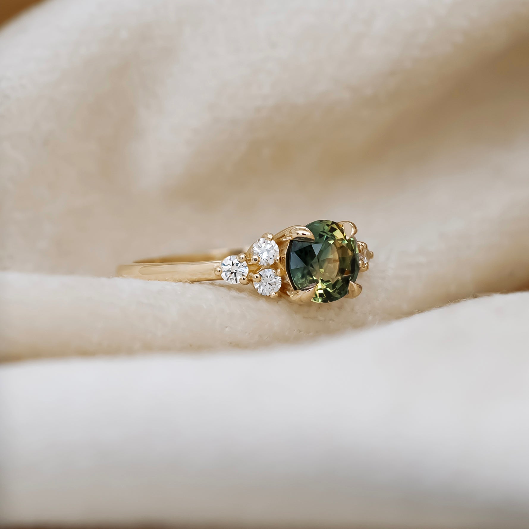 Cleo Sapphire Engagement Ring – Elegant Blue Gemstone Wedding Band for Women, Perfect for Proposals, Anniversaries & Special Occasions