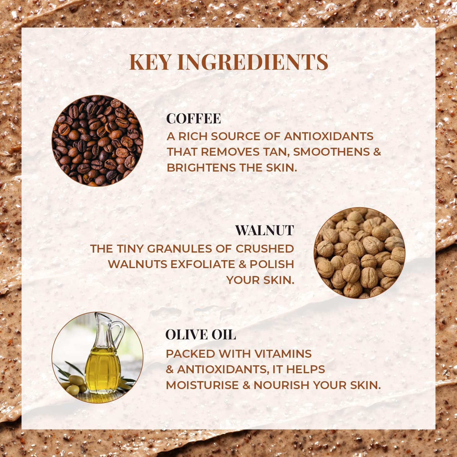DURJA Coffee Body Scrub with Walnut - Exfoliating Face & Body Scrub for Blackheads & Whiteheads, Removes Tan & Brightens Skin - 100ml for Men & Women - Perfect for Post-Workout & Spa Day Skincare Routine