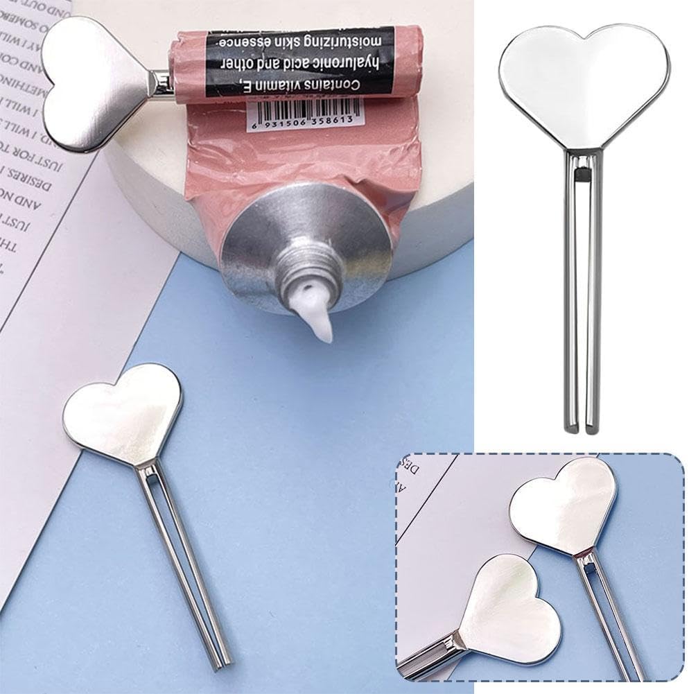 Stainless Steel Toothpaste Tube Squeezer & Hand Cream Roller - Metal Manual Dispenser for Bathroom, Cosmetic & Travel - Perfect for Tidy Tubes & Easy Squeezing