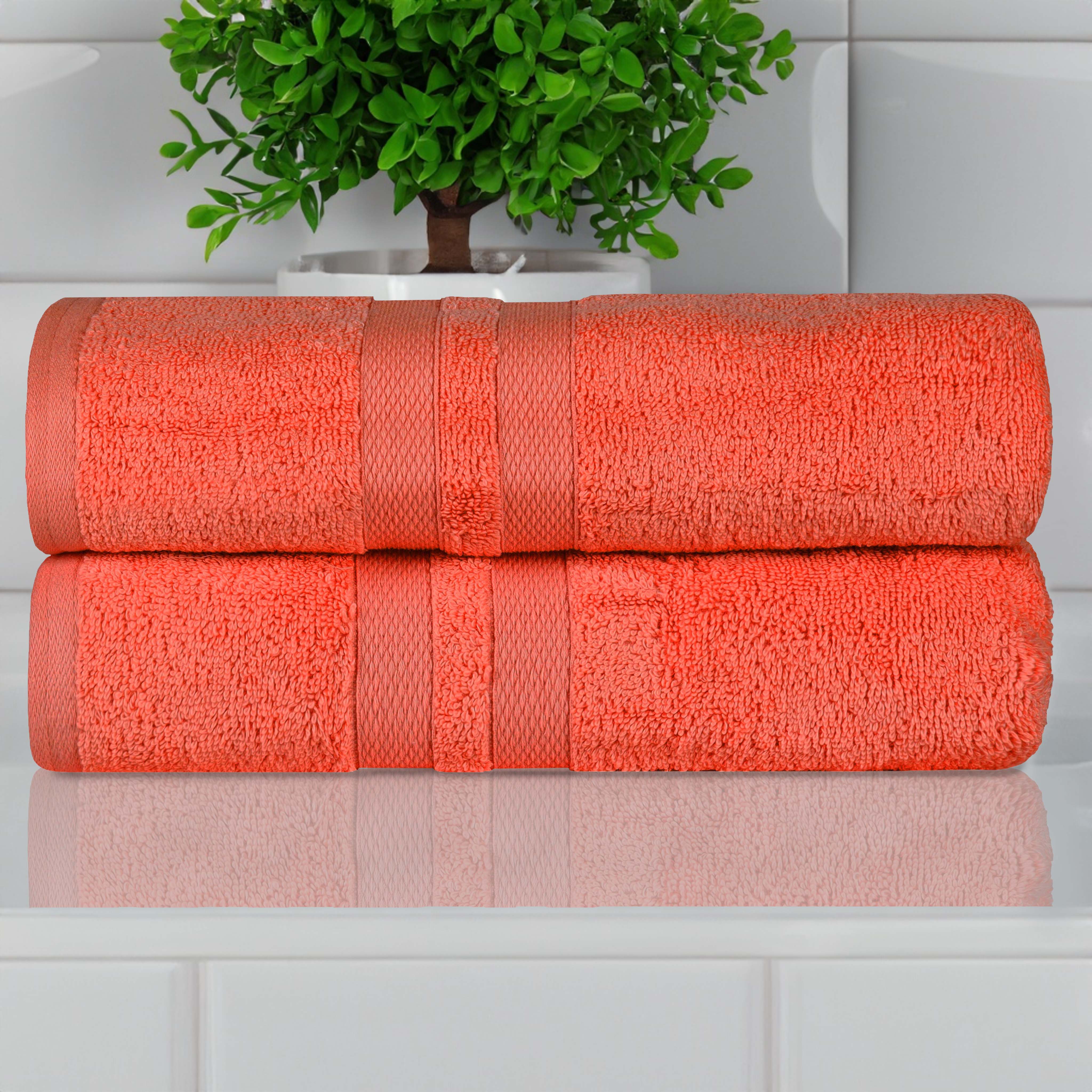 Ultra Soft Cotton Quick Dry Bath Towel Set of 2 - Absorbent & Plush for Spa, Pool & Gym - Luxury Bathroom Essentials