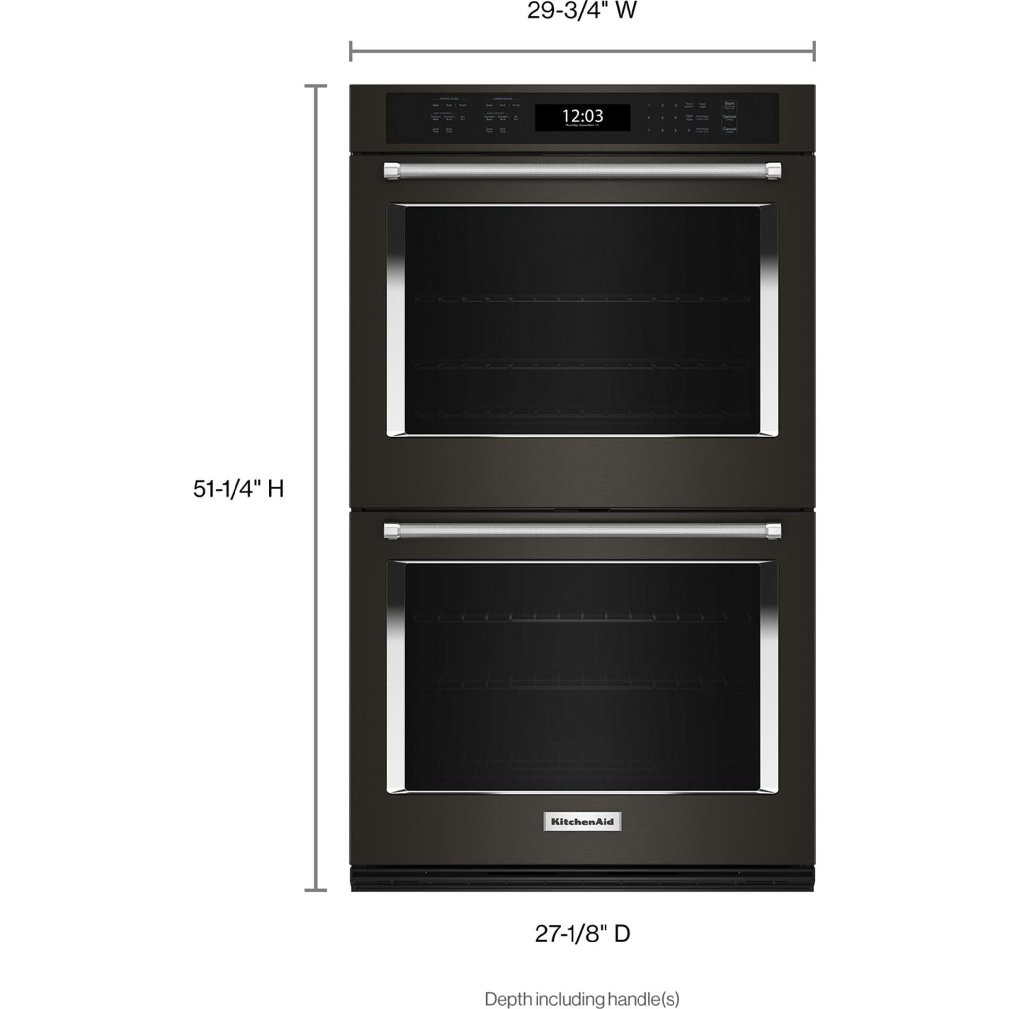 KitchenAid 30 Inch Double Wall Oven (KOED530PBS) - Black Stainless Steel - Professional Baking & Cooking for Large Families & Entertaining
