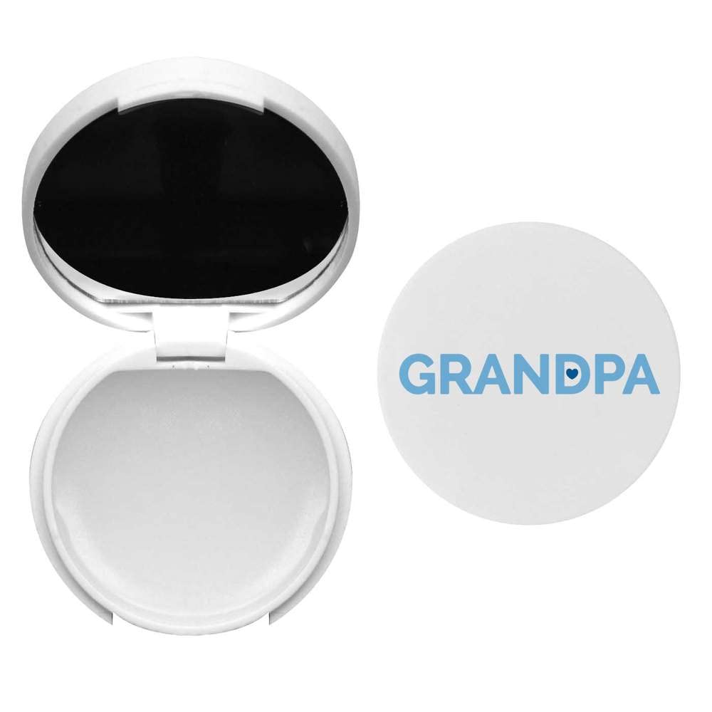 Grandpa Text Lip Balm with Mirror (BM00024249) - Moisturizing & Portable Lip Care for Dry Lips - Perfect for Travel, Office, and Daily Use