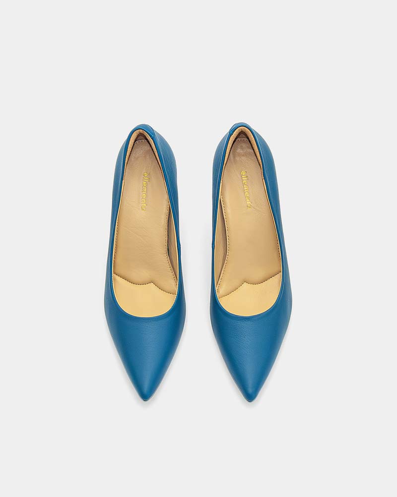 Blue K Leather Classic Pumps for Women - Comfortable High Heel Dress Shoes for Office, Party & Wedding | Elegant Pointed Toe Ladies Formal Shoes