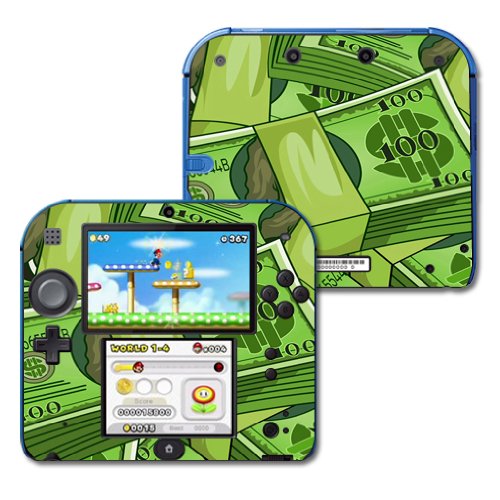MightySkins Protective Skin Wrap Sticker for Nintendo 2DS - All About The Benjamins Design | Durable Vinyl Decal for Gaming Console Protection - Perfect for Travel, Gaming Sessions & Personalization