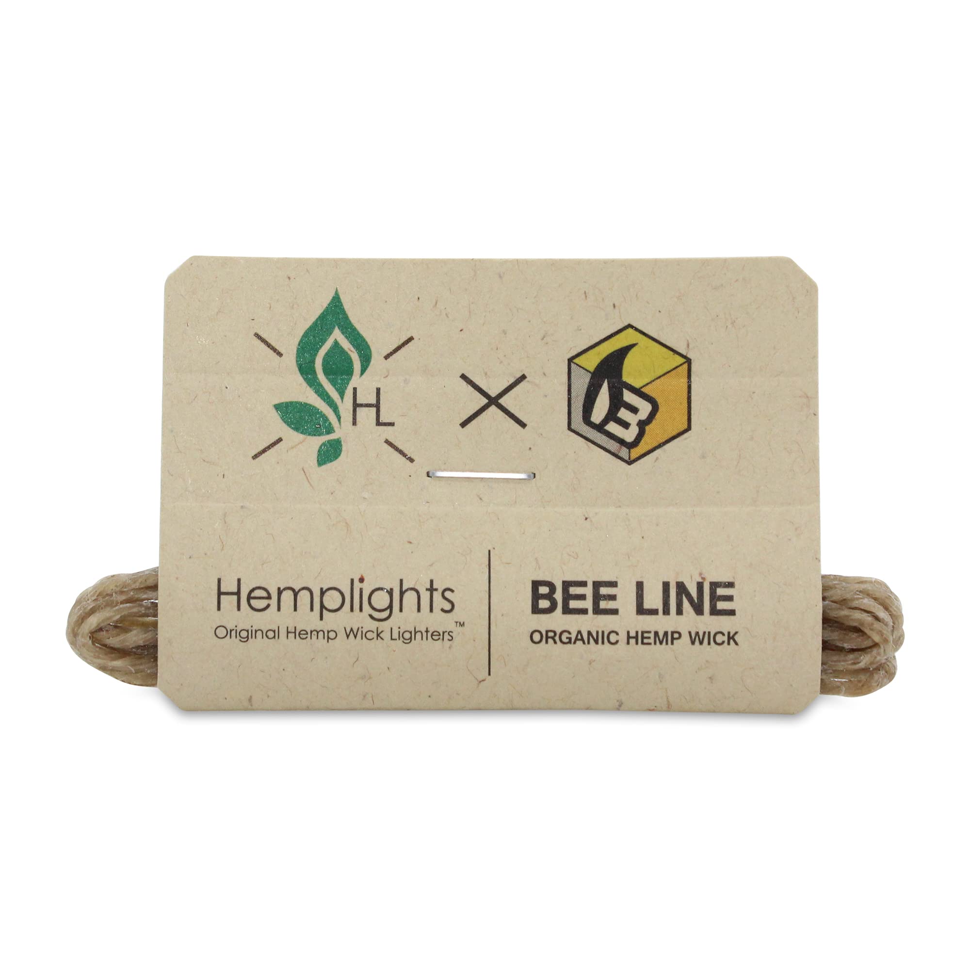 Organic Hemp Wick Lighter Wrapper - 5FT Beeline Hemp Wick for Slow Burning & Clean Flame | Perfect for Candles, Smoking, Camping & Outdoor Use (Lime Green)