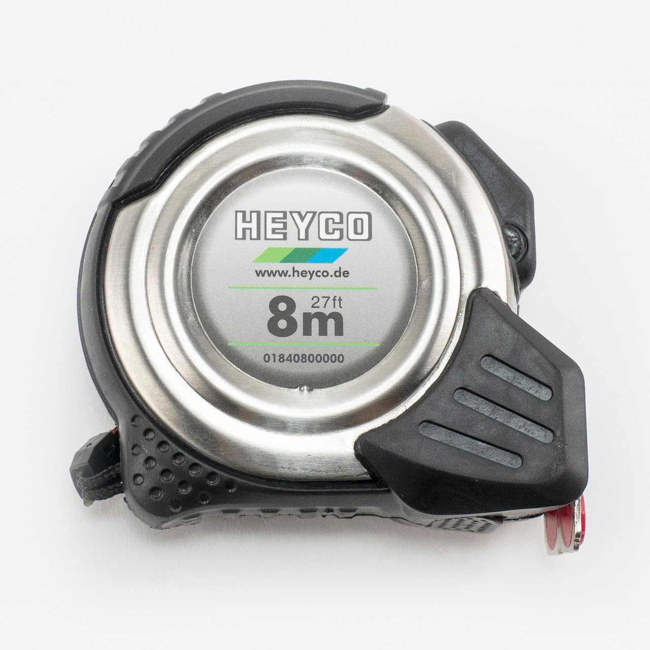 Heyco 8m/27' Stainless Steel Tape Measure - Durable, Rust-Resistant Measuring Tool for Construction, DIY Projects & Home Improvement