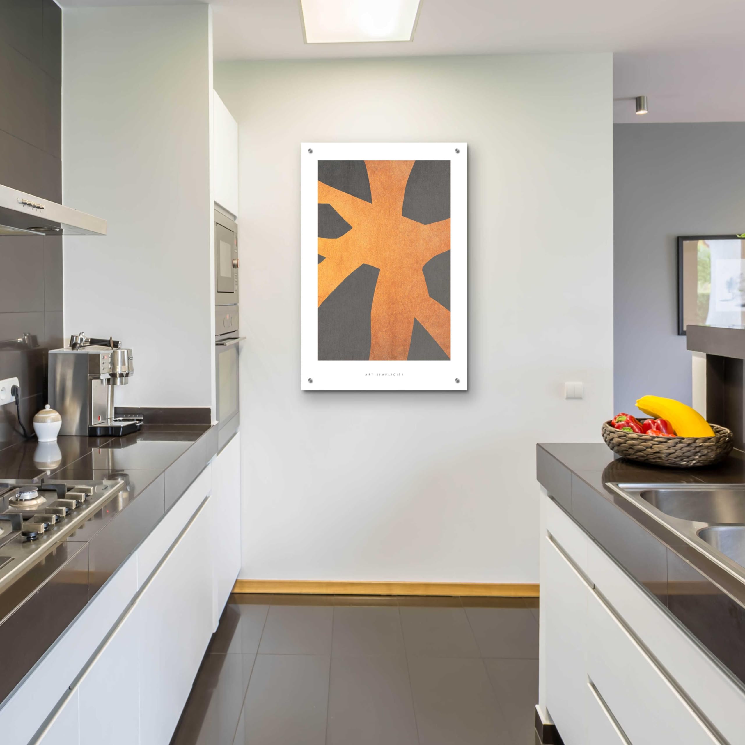Epic Art 'Art Simplicity 2' by Design Fabrikken - Modern Acrylic Glass Wall Art Decor 24x36 Inches - Perfect for Living Room, Bedroom & Office Wall Decor
