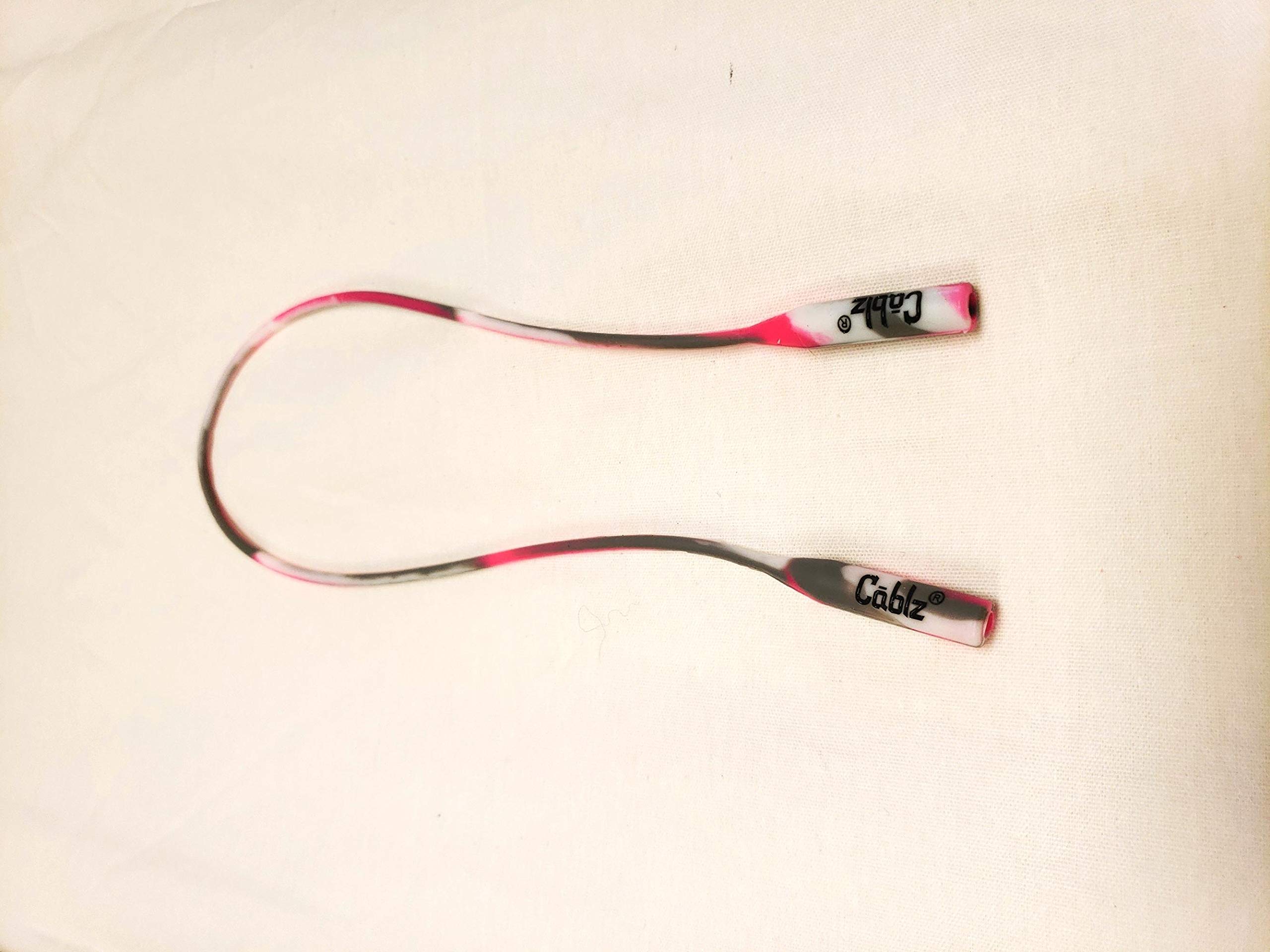 Cablz Silicone Camo Pink 16-inch Cable - Durable, Flexible & Tangle-Free for iPhone, Android & Electronics - Perfect for Home, Office & Travel Use