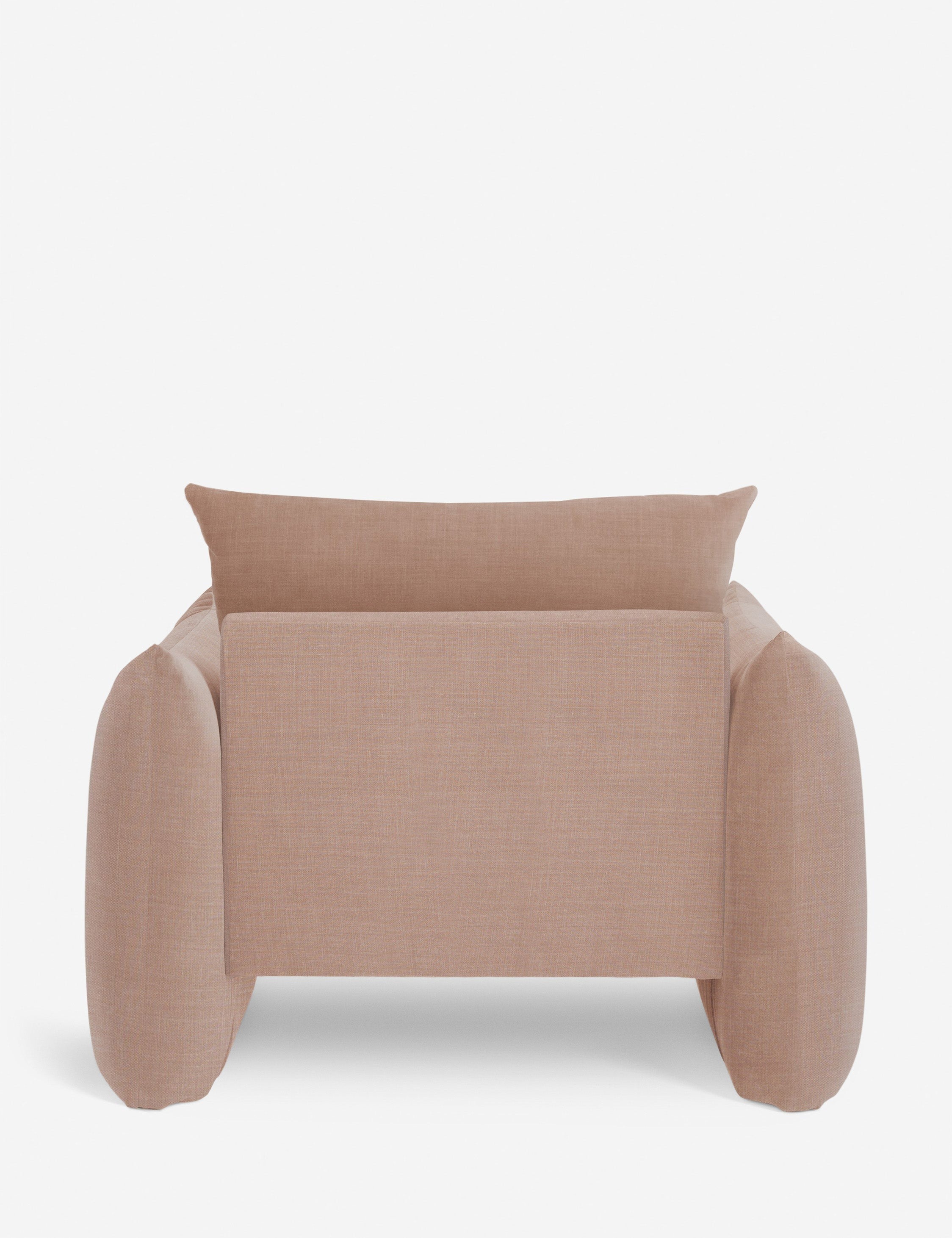 Stylish Banks Accent Chair - Modern Upholstered Lounge Chair for Living Room, Bedroom & Office - Comfortable Reading Chair with Sturdy Wooden Legs