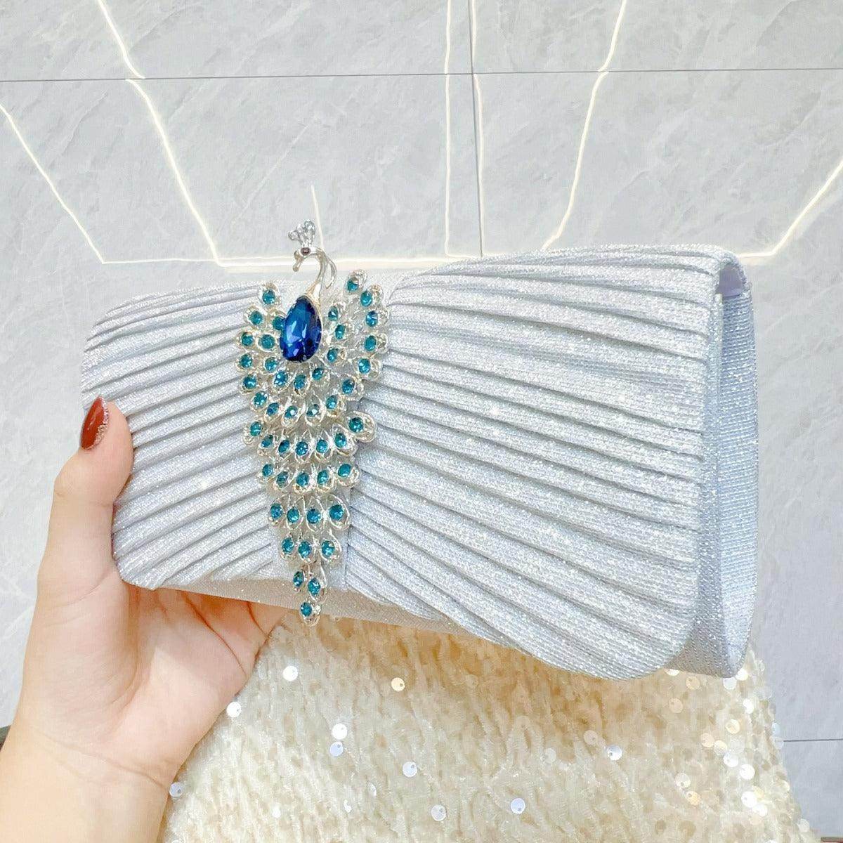 One Shoulder Diagonal Mini Bag for Women - Elegant Dinner Clutch, Evening Party Purse - Perfect for Weddings, Cocktail Events & Night Out