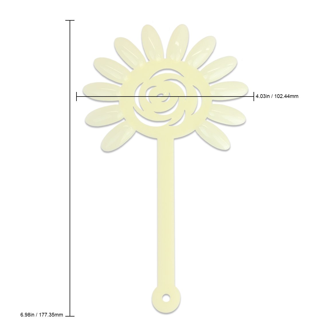 Beauticom 10-Piece White Flower Shaped Nail Tips Display with Metal Ring - Perfect for Nail Art Designs, Nail Polish Swatches & Salon Displays - Ideal for Professional Nail Technicians, DIY Manicures & Nail Art Enthusiasts