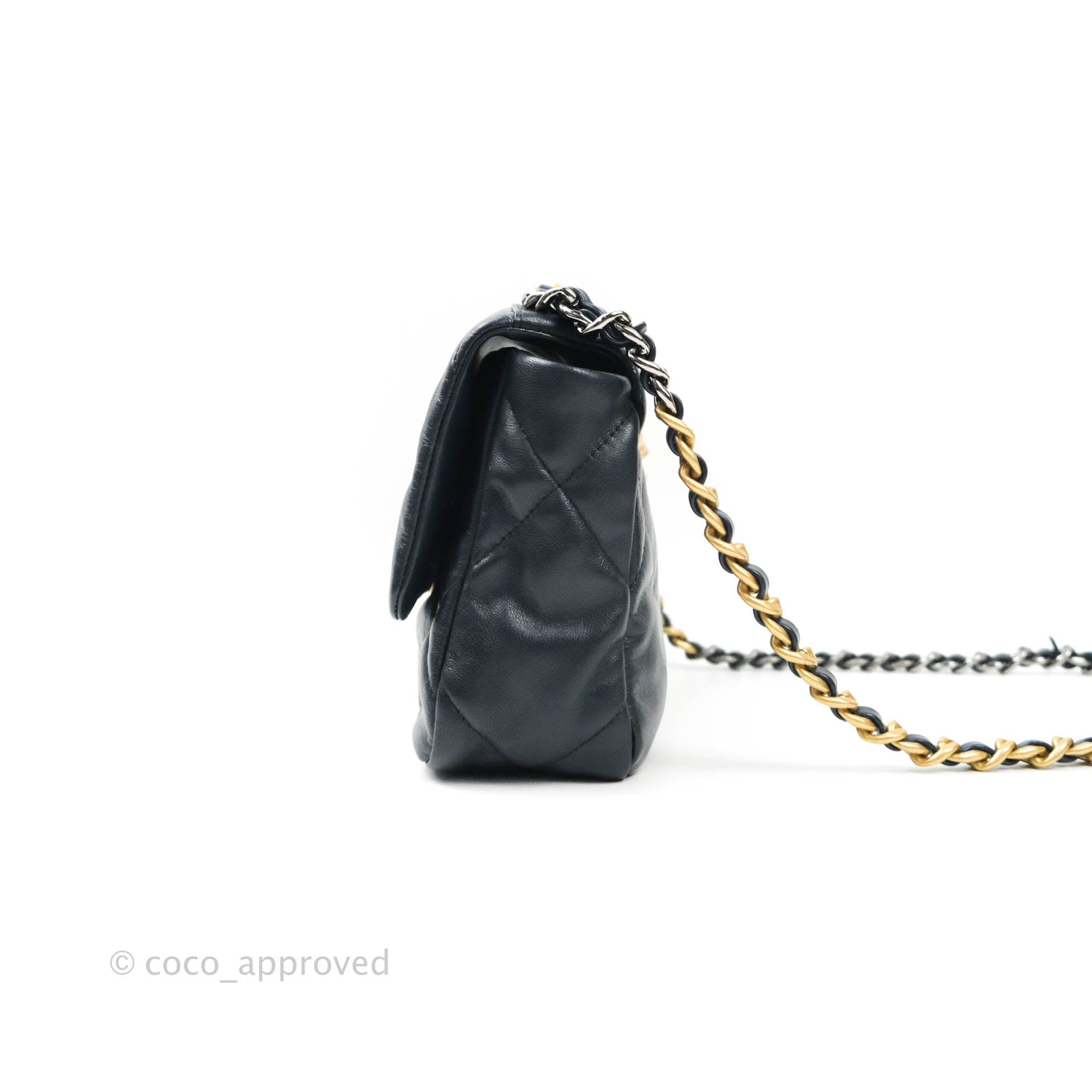 Chanel 19 Small Handbag in Dark Navy with Mixed Hardware - Luxury Crossbody Bag for Women, Perfect for Date Night & Evening Events