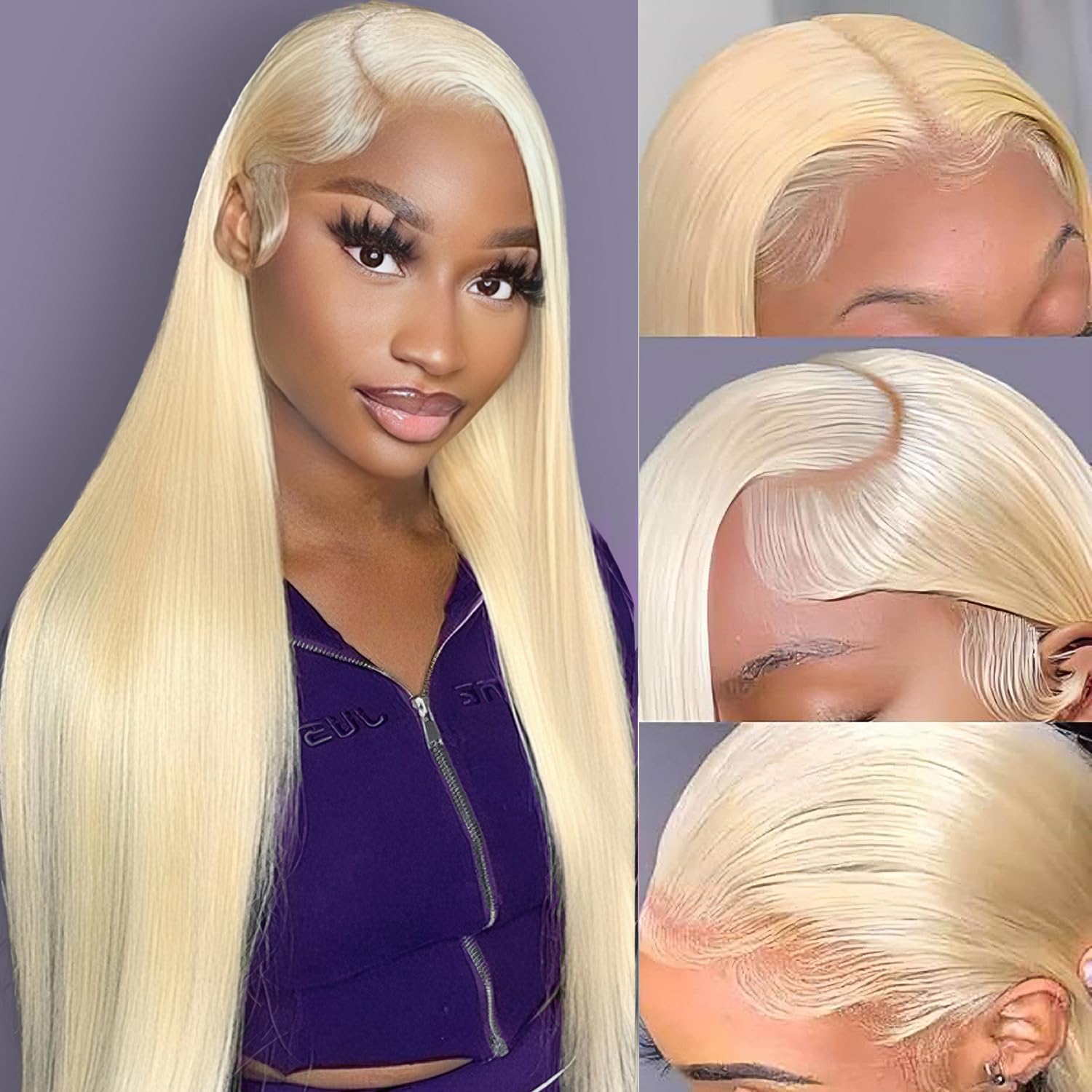 26 Inch 613 Blonde Human Hair Lace Front Wig - 13x6 HD Transparent Lace, 180% Density, Pre-Plucked, Glueless - Perfect for Daily Wear, Cosplay, and Special Occasions