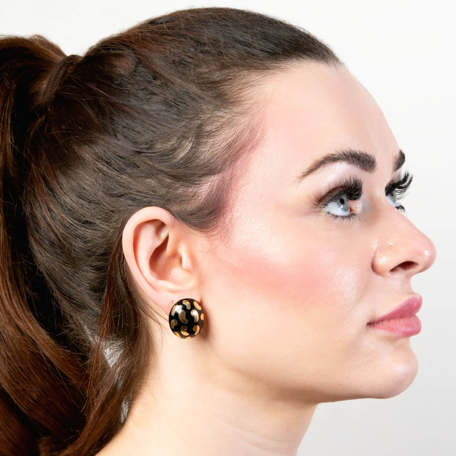 18K Gold Enamel Leopard Print Earrings for Women - Luxury Statement Jewelry for Parties, Date Nights & Special Occasions