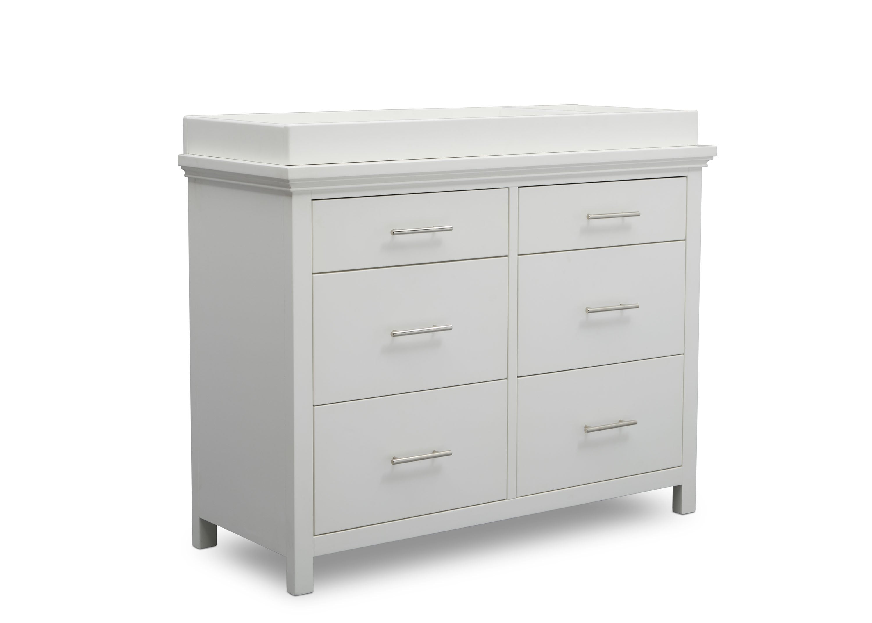 Avery 6 Drawer Dresser with Changing Top - White Nursery Dresser for Baby Clothes Storage | Perfect for Baby Room Organization & Diaper Changing Station