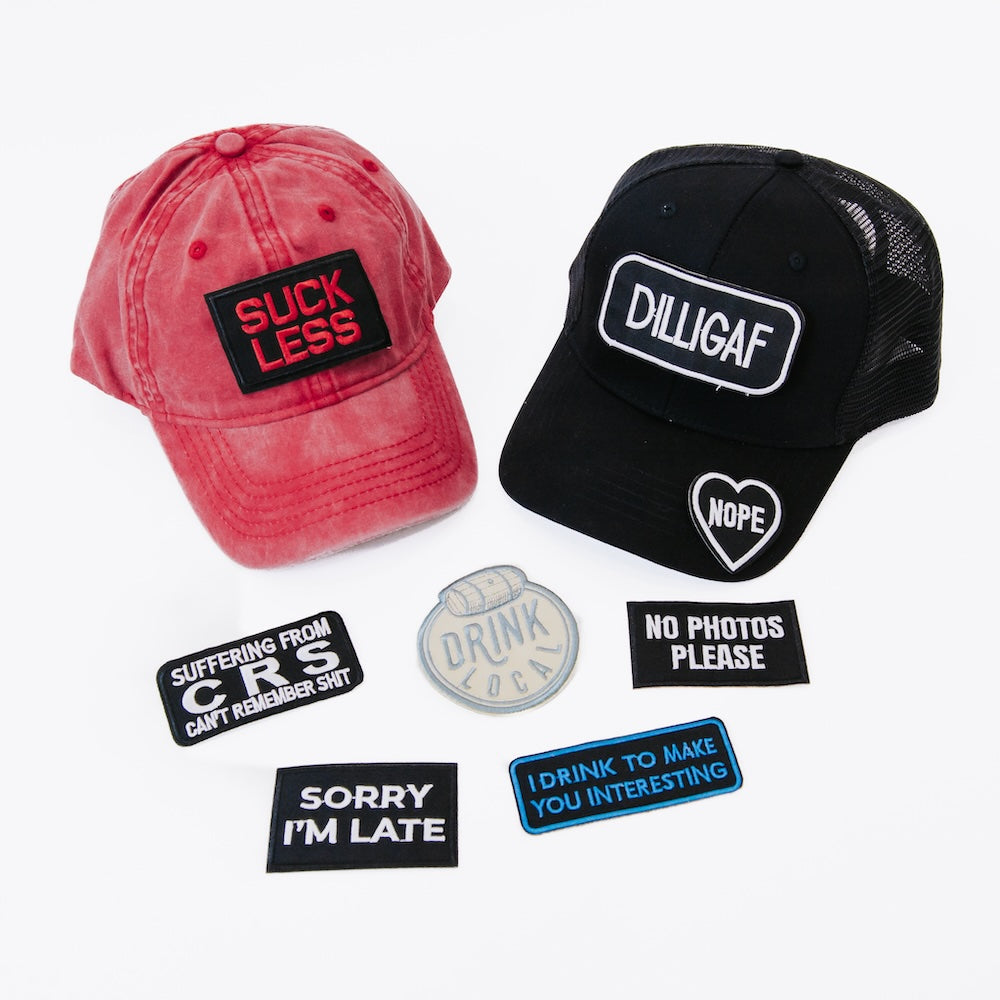 Salty Iron On Patch Bundle (8 pcs) - Fun Embroidered Patches for Jackets, Backpacks & DIY Crafts - Perfect for Customizing Denim, Hats & Accessories