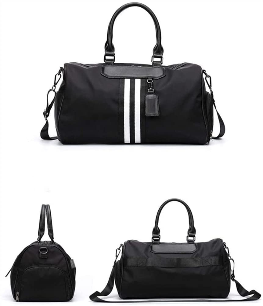Men's & Women's Gym Duffle Bag with Shoe Compartment - Sports Travel Duffel for Fitness, Workout & Outdoor Adventures - Perfect Weekender Overnight Bag for Gym, Travel & Camping - Black