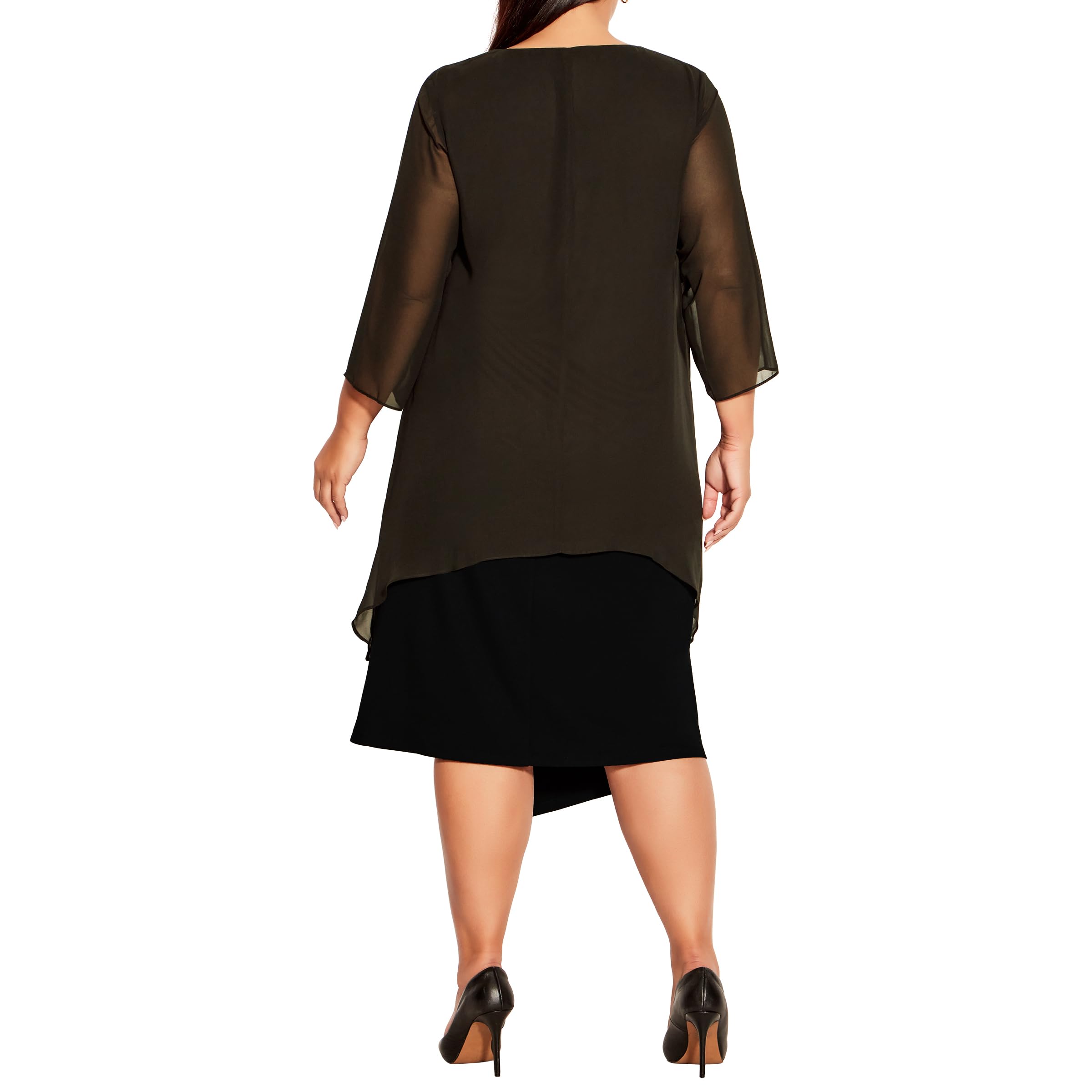 Plus Size Women's Layered Top - Hanna Floral Blouse for Casual Wear & Office Outfits | Comfortable & Stylish Tunic Shirt