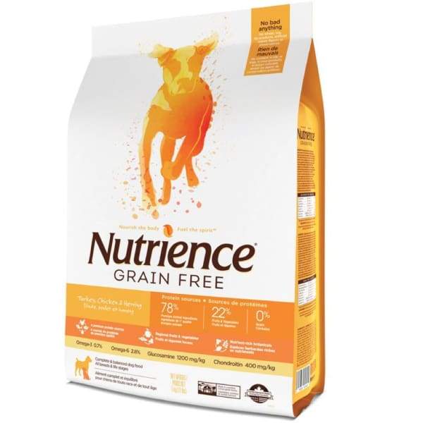 Nutrience Grain Free Dry Dog Food - Turkey, Chicken & Herring Formula for Adult Dogs | High Protein, Natural Ingredients | Perfect for Active Dogs & Weight Management