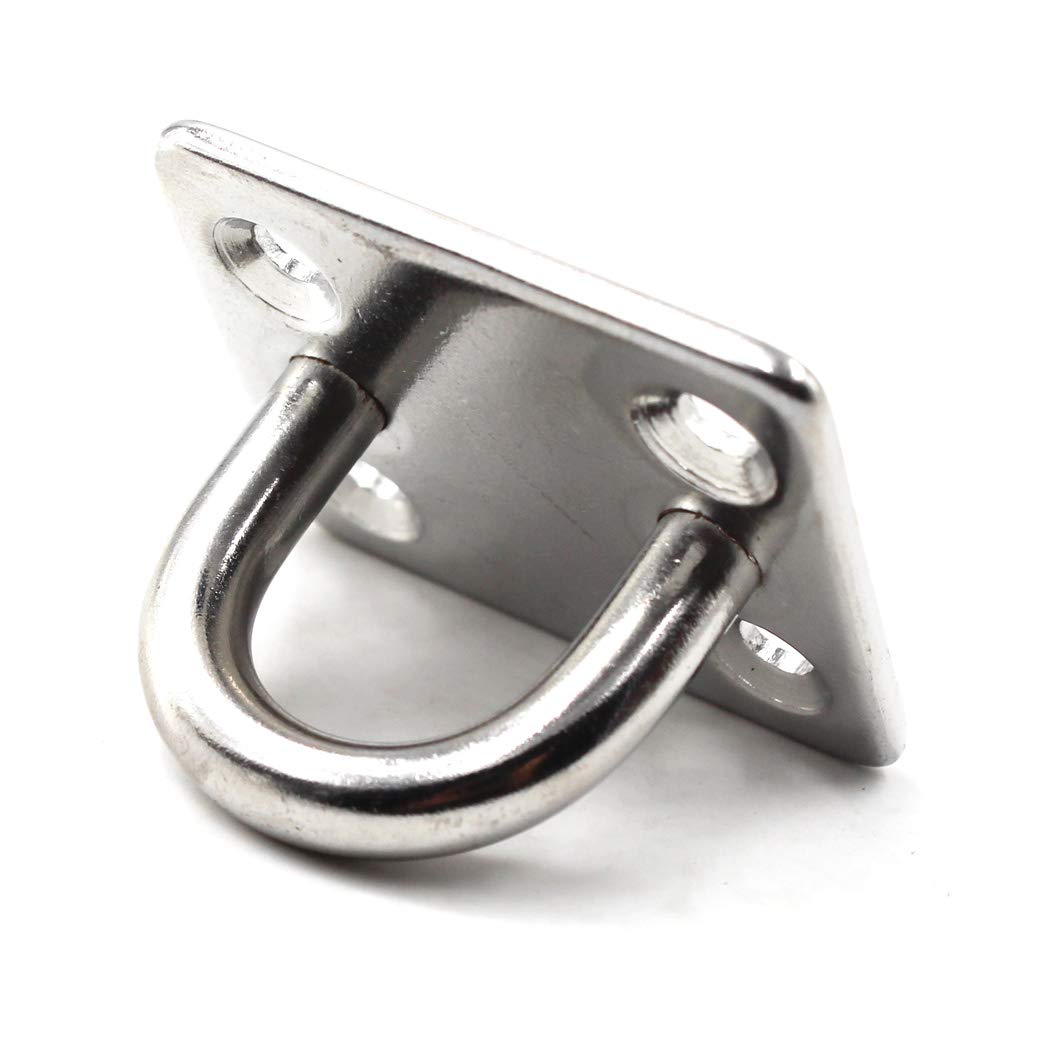 Heavy Duty 304 Stainless Steel Square Ceiling & Wall Mount Hook 5mm (3/16