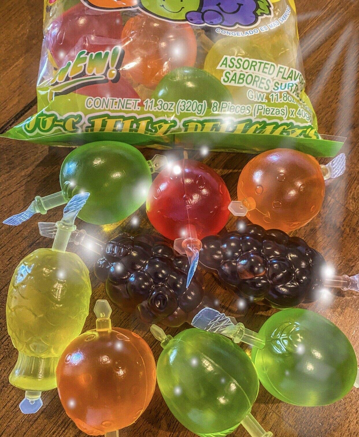Juicy Jelly Fruit Candy - TikTok Viral JU-C Fruity Gummy Snacks (8-Pack) - Perfect for TikTok Challenges, Party Favors & Sweet Treats