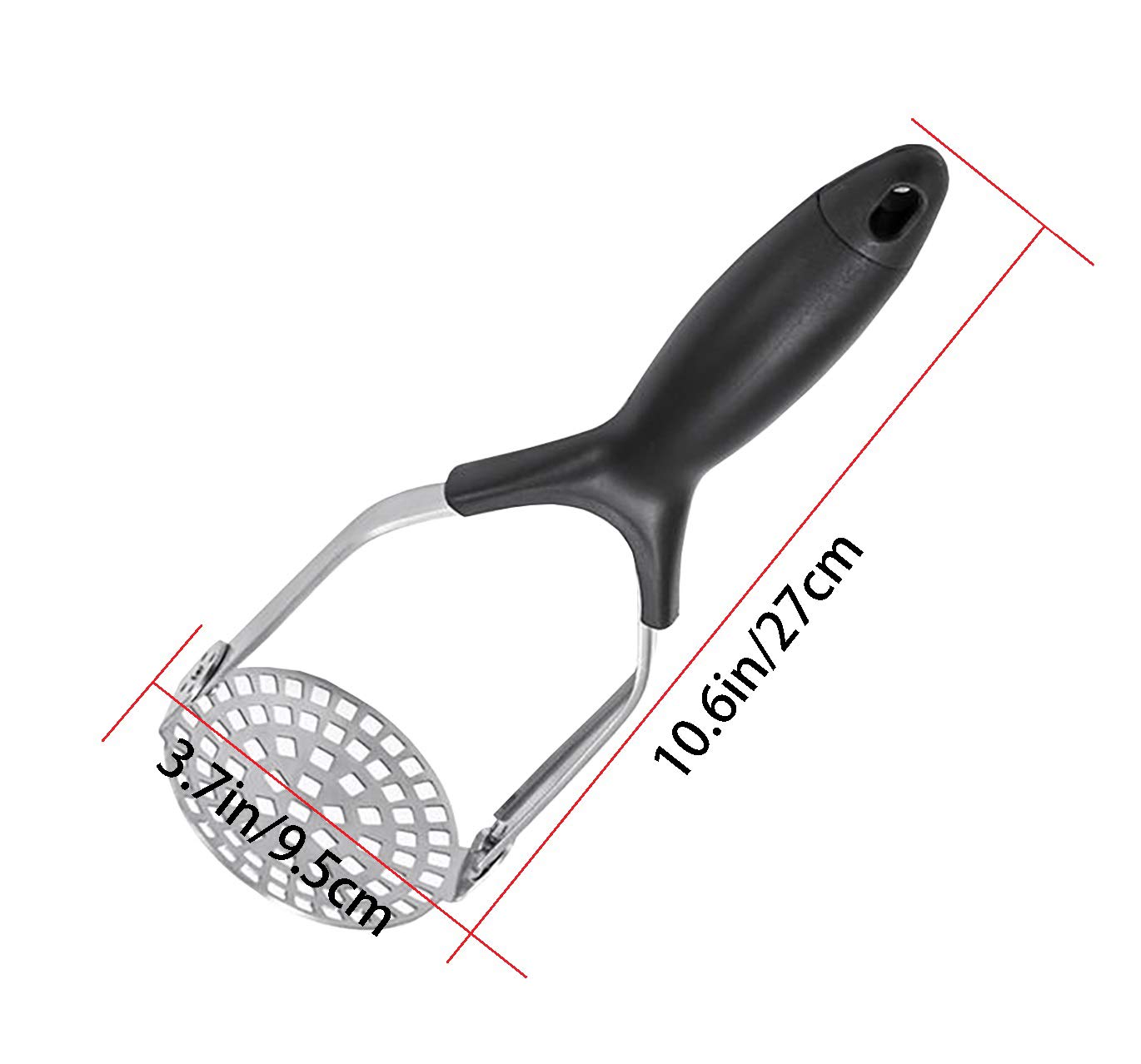 Stainless Steel Potato Masher - Heavy Duty Kitchen Tool for Mashing Potatoes, Vegetables & Fruits | Foldable Design for Easy Storage | Perfect for Home Cooking, Baking & Meal Prep