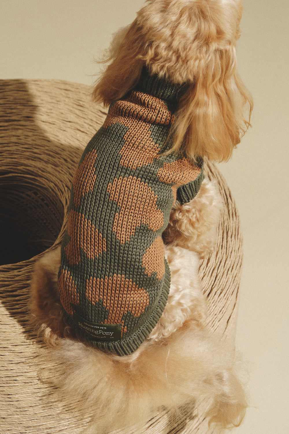 Dog Cardigan - Soft Pony Cotton Knit Sweater for Small Dogs - Cozy Winter Outfit for Indoor & Outdoor Use
