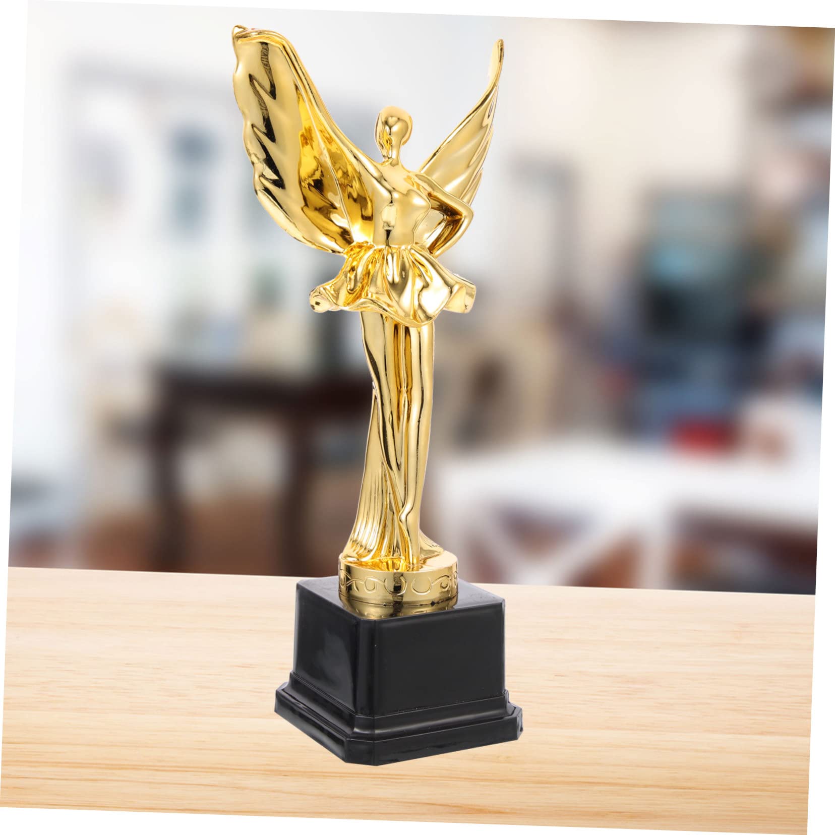 SUPVOX 4 Pack Gold Dance Trophy Awards - Girl Shaped ABS Plastic Competition Trophies for Dance Recitals, Ballet Performances & Cheerleading Events