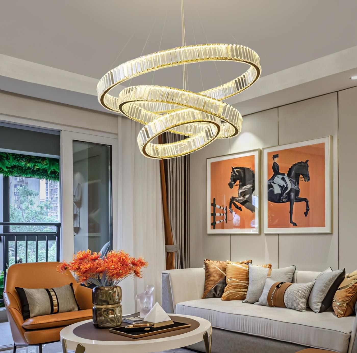 Bertolda Crystal Chandeliers - Elegant Modern Ceiling Light Fixtures for Dining Room, Bedroom & Living Room Decor | Perfect for Home & Wedding Lighting