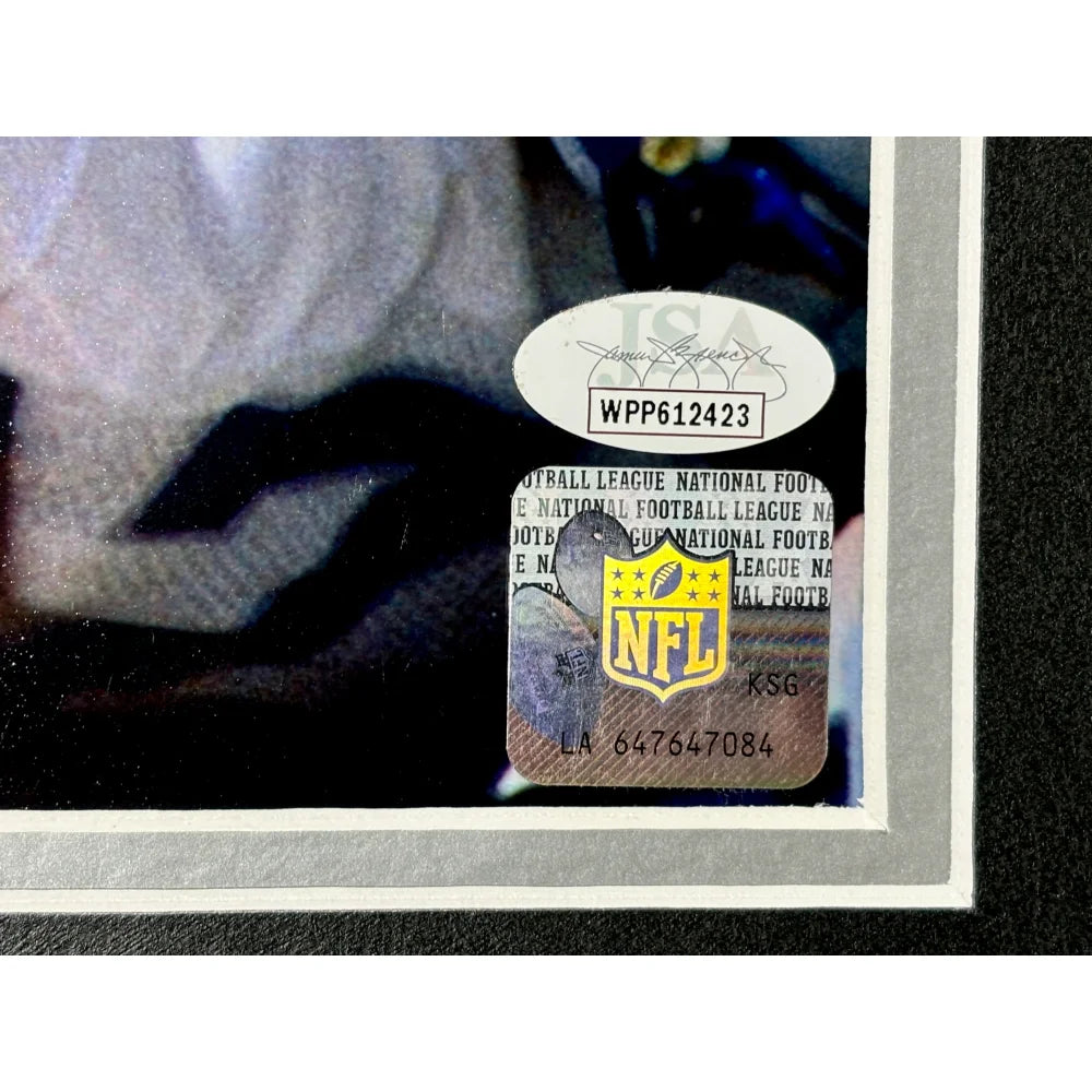 Howie Long Autographed Oakland Raiders 16x20 Framed Photo with COA - Signed Memorabilia for Football Fans & Man Cave Decor