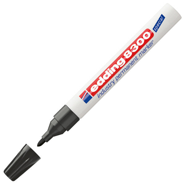 edding 8300 Industrial Permanent Marker - Waterproof & Fade-Resistant for Metal, Plastic & Wood - Ideal for Warehouse, Construction & DIY Projects