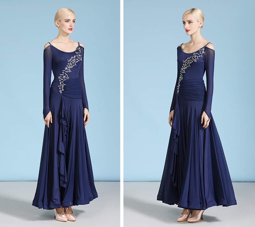 Elegant Women's Ballroom Competition Dance Dress for Waltz, Tango & Standard - Professional Latin Dancewear for Performances & Social Dancing