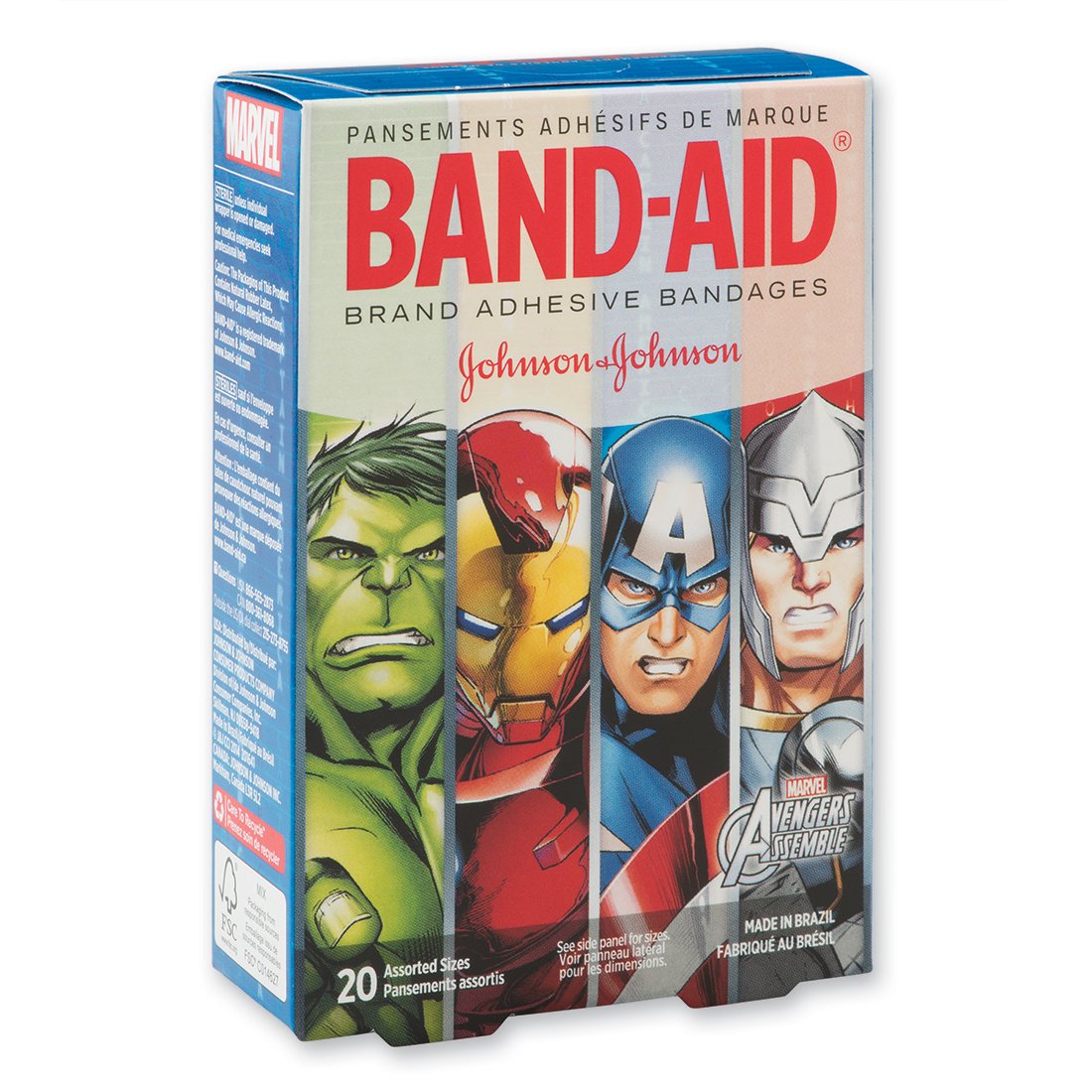 Avengers Assemble Band-Aid Adhesive Bandages - First Aid Kit Supplies (480 Count) - Perfect for Kids' Cuts, Scrapes & Superhero Playtime