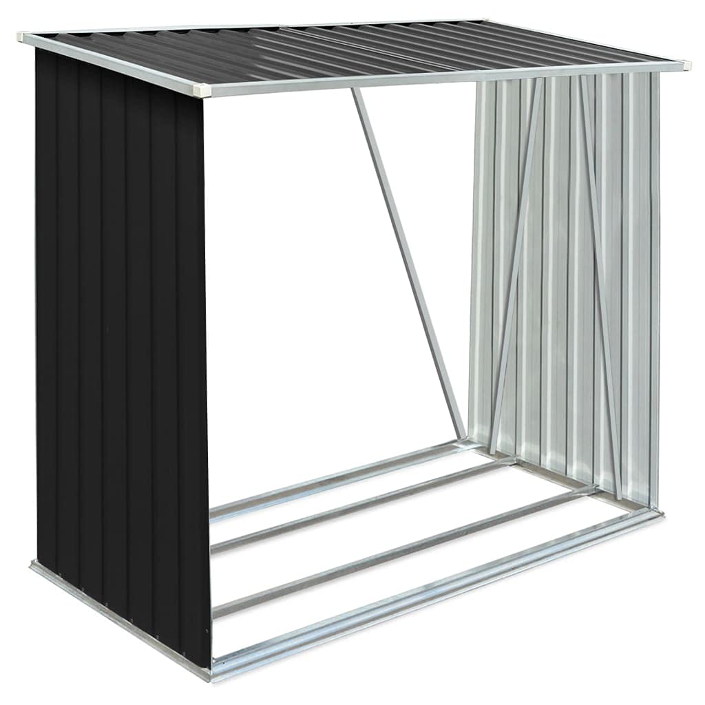 Galvanized Steel Firewood Storage Shed - 64.2
