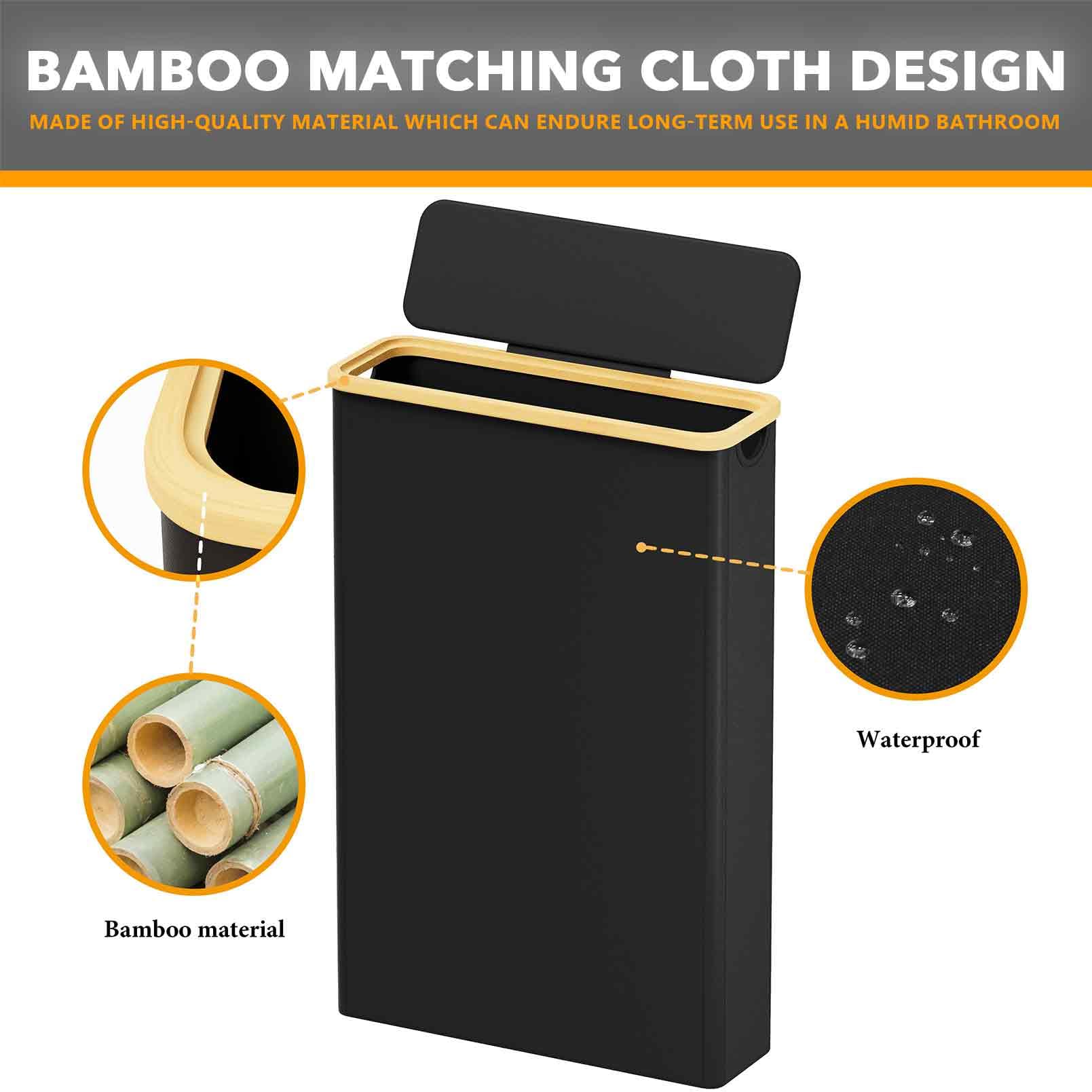 SpaceAid Extra Large Toilet Paper Storage with Lid - Holds 24 Regular or 18 Mega Rolls - Slim Bathroom Tissue Holder Organizer Bin (Black) - Perfect for Bathroom, Laundry Room & Closet Organization