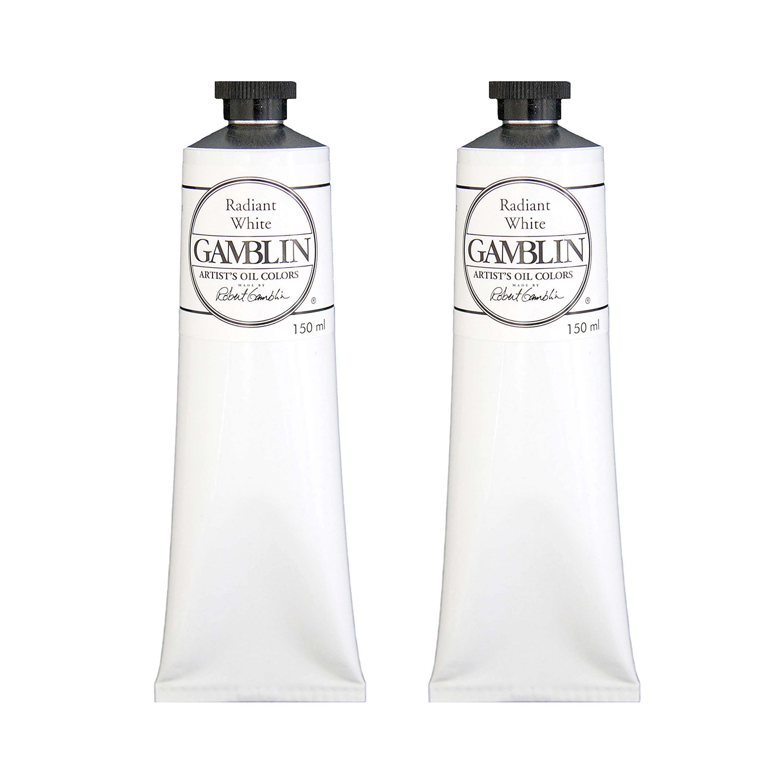 Gamblin Professional Artist Oil Paint Set - Radiant White (150ml x 2 Tubes) | High-Quality Oil Colors for Canvas Painting, Portrait & Landscape Art | Perfect for Professional Artists & Art Students