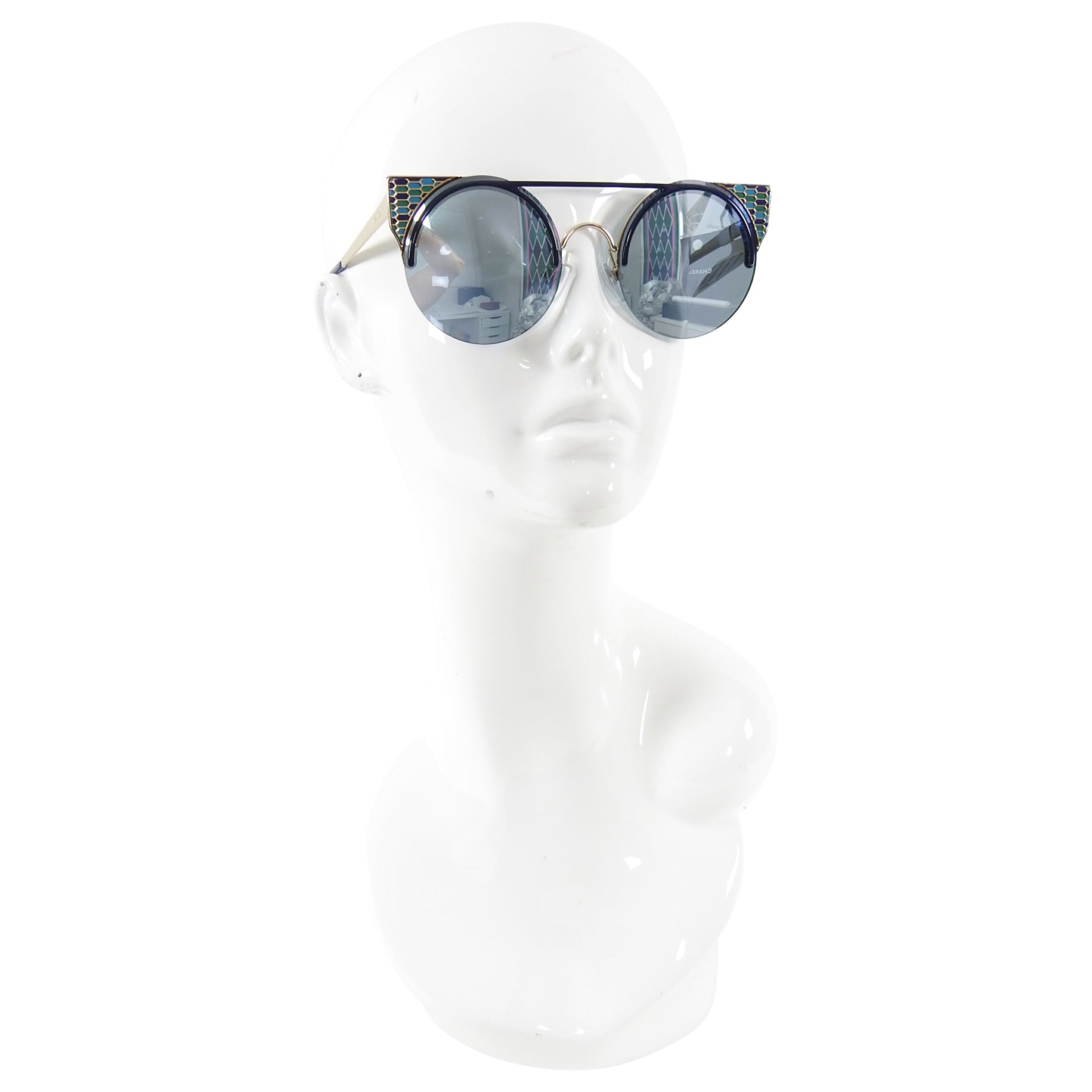 Bulgari BV6088 Blue Mirror Round Serpent Eyes Sunglasses for Women - Luxury Designer Shades for Beach, Driving & Outdoor Fashion