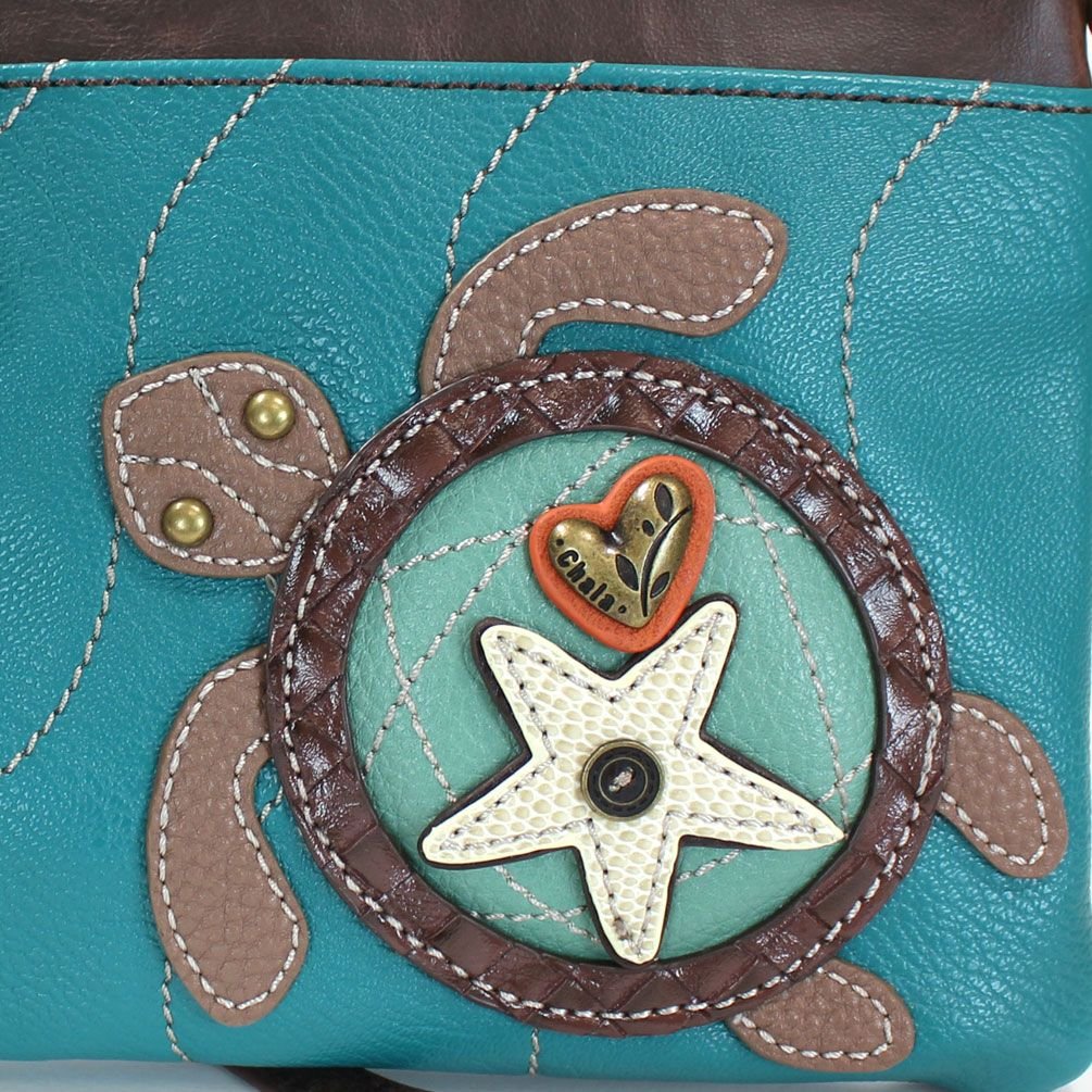 Chala Blue Sea Turtle Mini Crossbody Handbag - Stylish Vegan Leather Purse for Women | Perfect for Beach Vacations, Summer Outfits & Casual Everyday Use