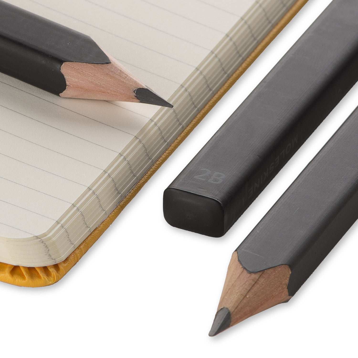Premium Moleskine Graphite Pencils - Set of 3 for Sketching, Writing & Note Taking - Ideal for Artists, Students & Professionals
