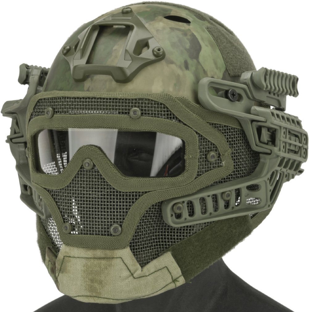 Matrix Legionnaire Full Head Coverage Airsoft Mask - Protective Headpro, Face Pro & Goggle System (Arid Foliage Color) | Tactical Gear for Outdoor Airsoft Games & Military Simulation Training
