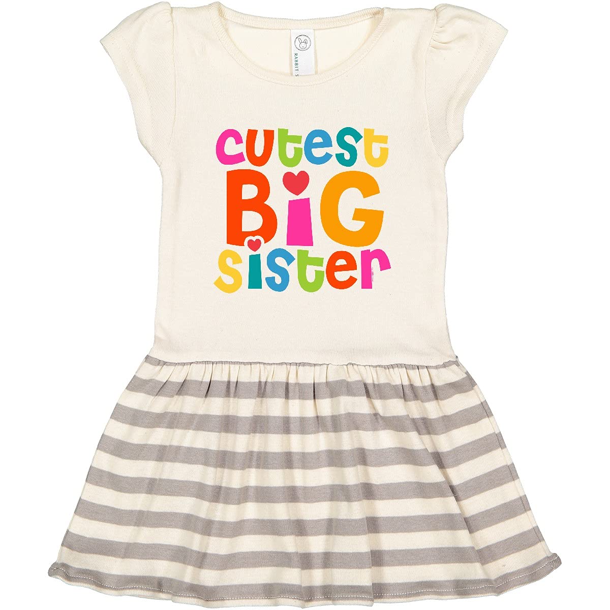 Inktastic Cutest Big Sister Toddler Dress - Adorable Sibling Outfit for Baby Girls | Perfect for Family Photos, Birthday Parties & Special Occasions
