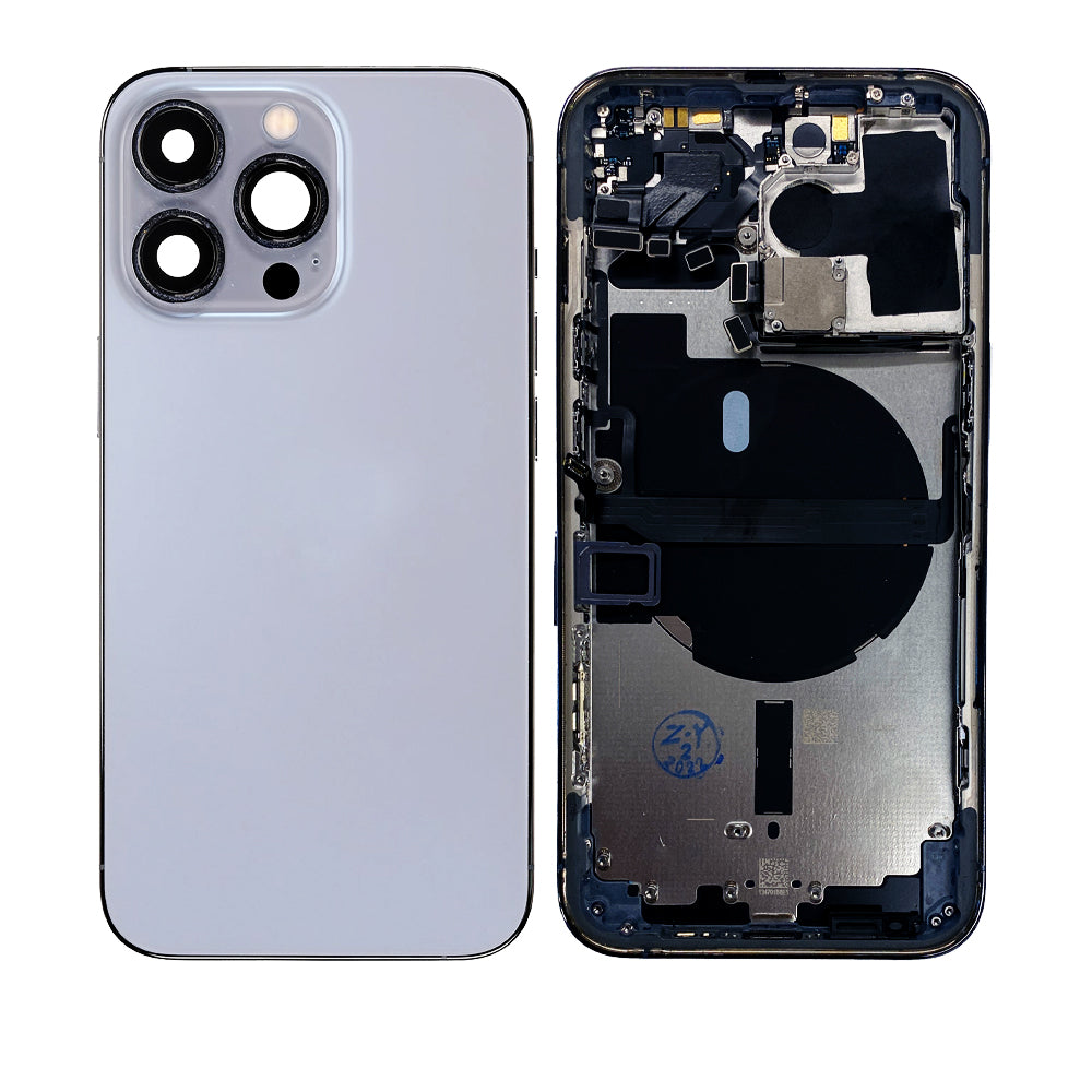 Original iPhone 13 Pro Housing Replacement with Back Glass Cover & Small Parts - No Logo (Multiple Colors Available) - DIY Repair Kit for Screen & Camera Protection
