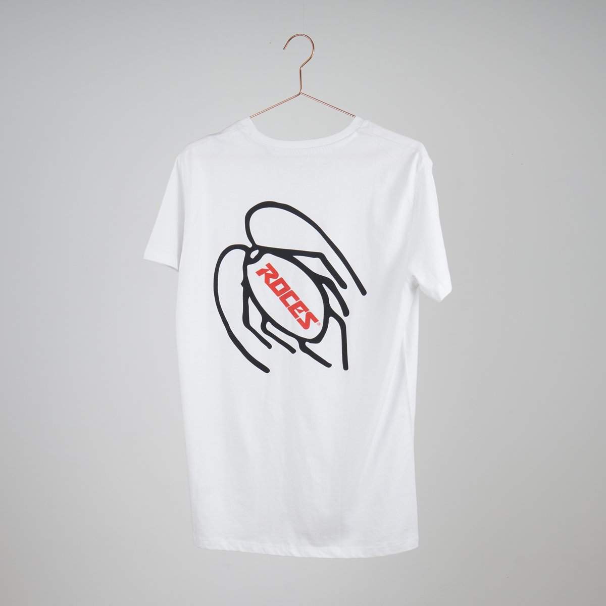 Roces 'Roach' White Graphic T-Shirt for Men - Stylish Casual Wear for Skateboarding & Street Fashion