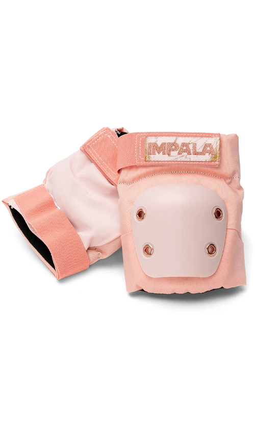 Impala Adult Protective Pad Set - Marawa Rose Gold Knee & Elbow Pads for Skating, Roller Derby & Outdoor Sports