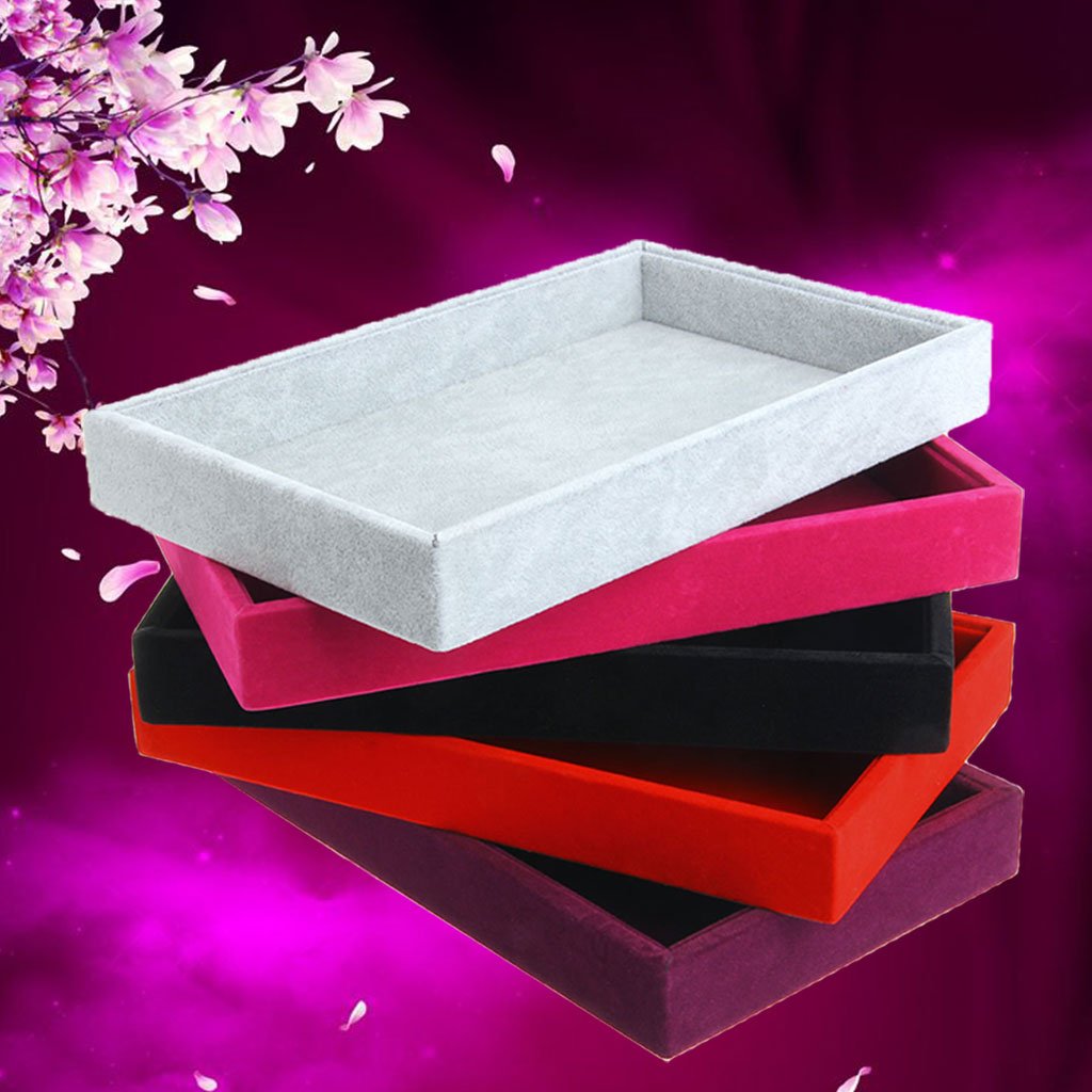 Youngy Stackable Velvet Jewelry Trays - Black Jewelry Organizer with Inserts for Rings, Earrings & Necklaces | Perfect for Dresser, Vanity & Travel Jewelry Storage