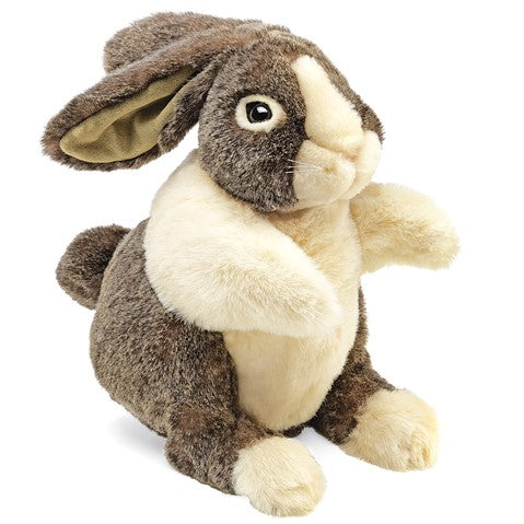 Folkmanis Dutch Rabbit Hand Puppet - Soft Plush Animal Toy for Kids, Storytelling, and Interactive Play | Perfect for Imaginative Play, Classroom Activities, and Gift Giving